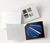 Folding Cards - Neutral; Holds 1 to 5 discs.  Standard white tri-fold card with DropStop Instructions